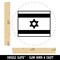 Israel Flag Self-Inking Rubber Stamp for Stamping Crafting Planners